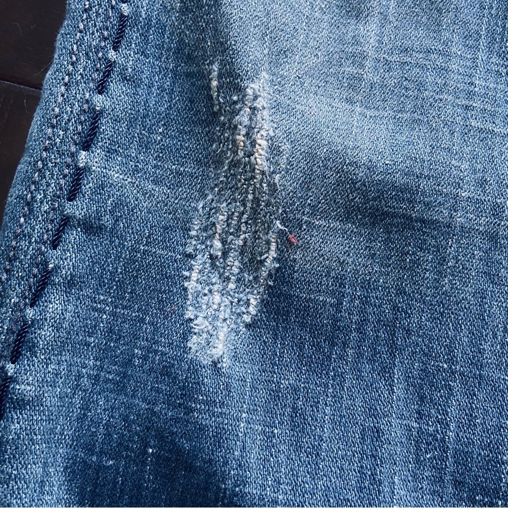 Antik Denim Distressed Embroidered Bohemian Flare Jeans Women's Size 28 - Picture 8 of 14